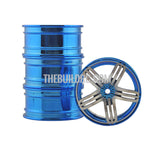 Savor 26mm Set of 4 Alloy Wheels for 1/10 RC Car (Blue and Silver)