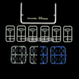 130mm x 75mm Roof Bar Lights TAMIYA Man TGX Compatible (Six Square Light Set)
