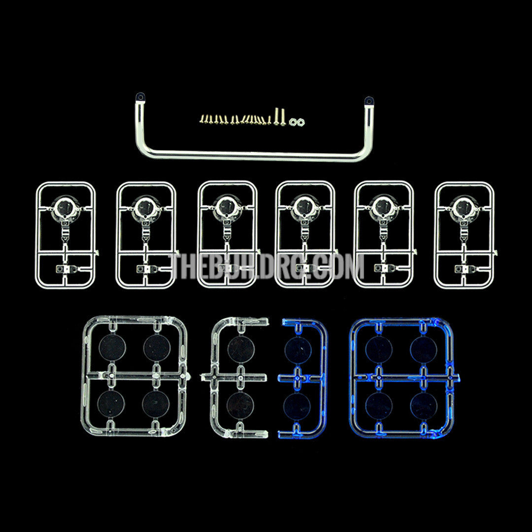 123mm x 30mm Roof Light TAMIYA Volvo Tractor Truck Compatible (Six Round Light Set)