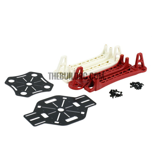 Quadcopter 450 aircraft frame 4 four-rotor axis multi-axis / F450V2 / comparable Dajiang DJI / Rebels / GPS - 4 white arms and 2 frame plates