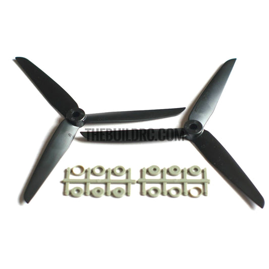 Gemfan 7035 3-Blade Nylon Prop Set (1x CW & 1x CCW) Black