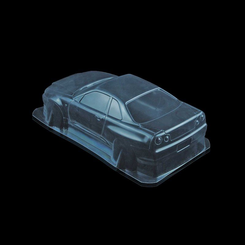 1/10 Lexan Clear RC Car Body Shell for M-Chassis NISSAN SKYLINE GTR R34   210mm