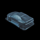 1/10 Lexan Clear RC Car Body Shell for M-Chassis NISSAN SKYLINE GTR R34   210mm