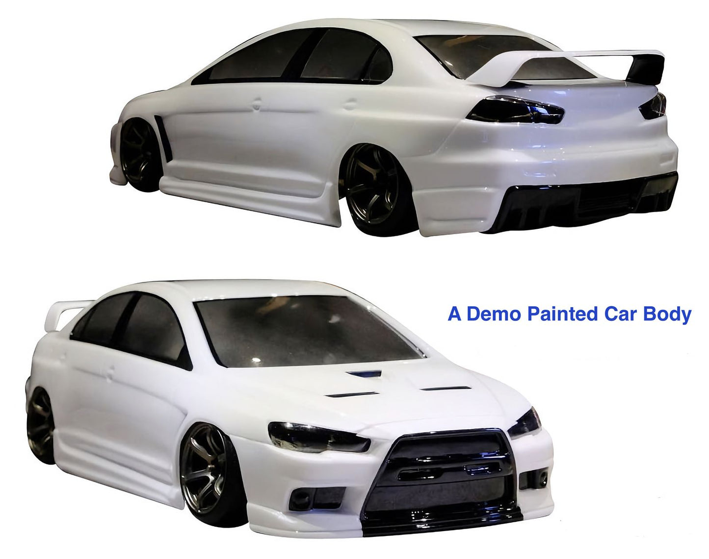 1/10 Lexan Clear RC Car Body Shell for LANCER EVCOLUTION X 195mm