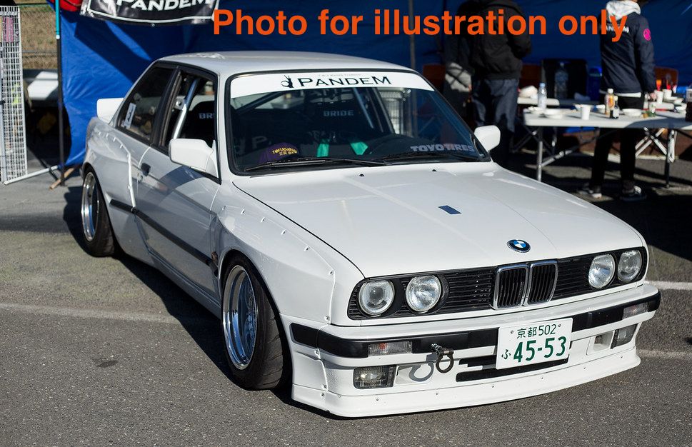 1/10 Lexan Clear RC Car Body Shell for BMW PANDEM WIDEBODY E30 M3 200mm