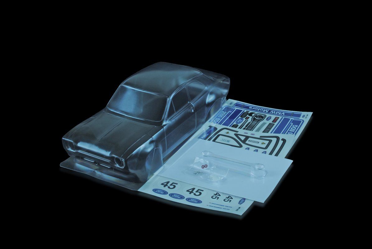 1/10 Lexan Clear RC Car Body Shell for Ford Escort MK1