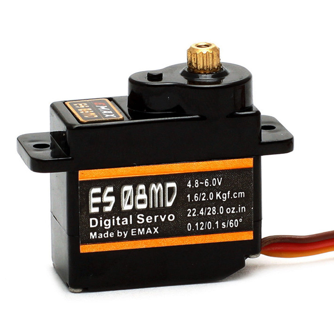 EMAX 12g / 1.6kg / 08 sec digital metal gear micro servo ES08MD for RC planes