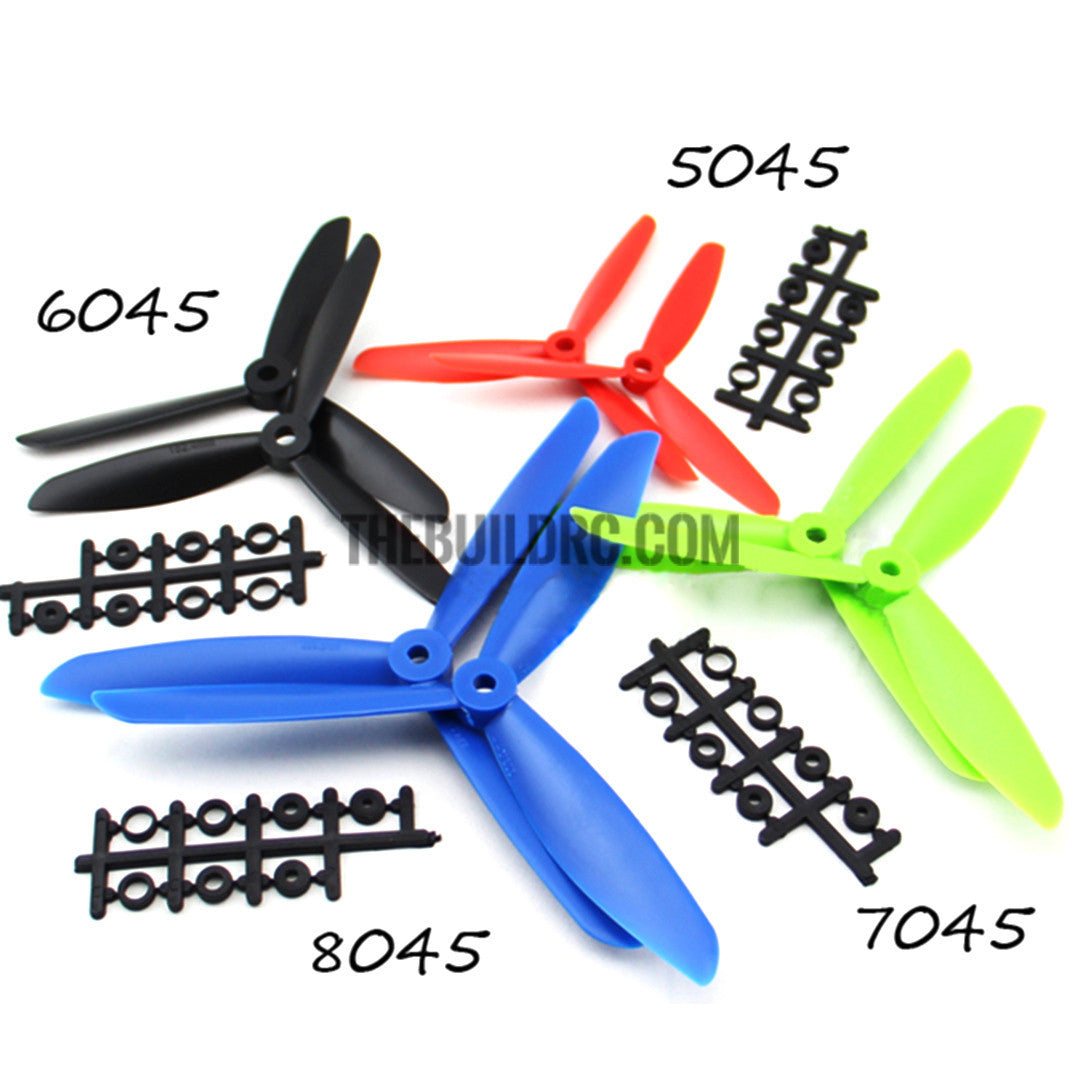 8 x 4.5 8045 8045R L/R CCW CW 3-blade Propeller Props, MultiCopter Quad Copter 2pcs