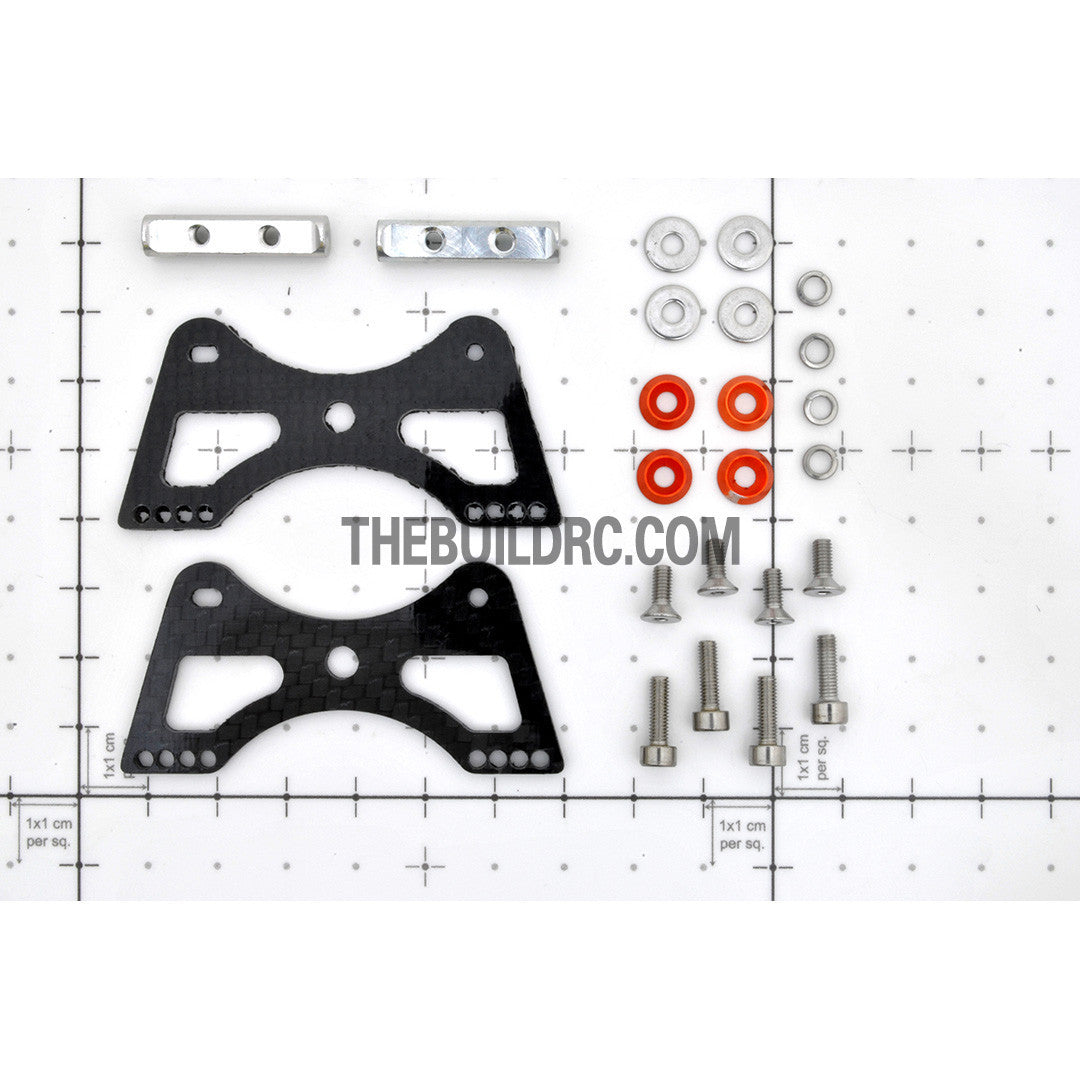 RC Boat L63 x W30 Carbon Fiber Servo Mount (Middle Size)