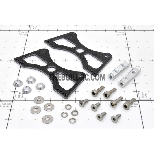 RC Boat L70 x W32mm Carbon Fiber Standard Servo Mount