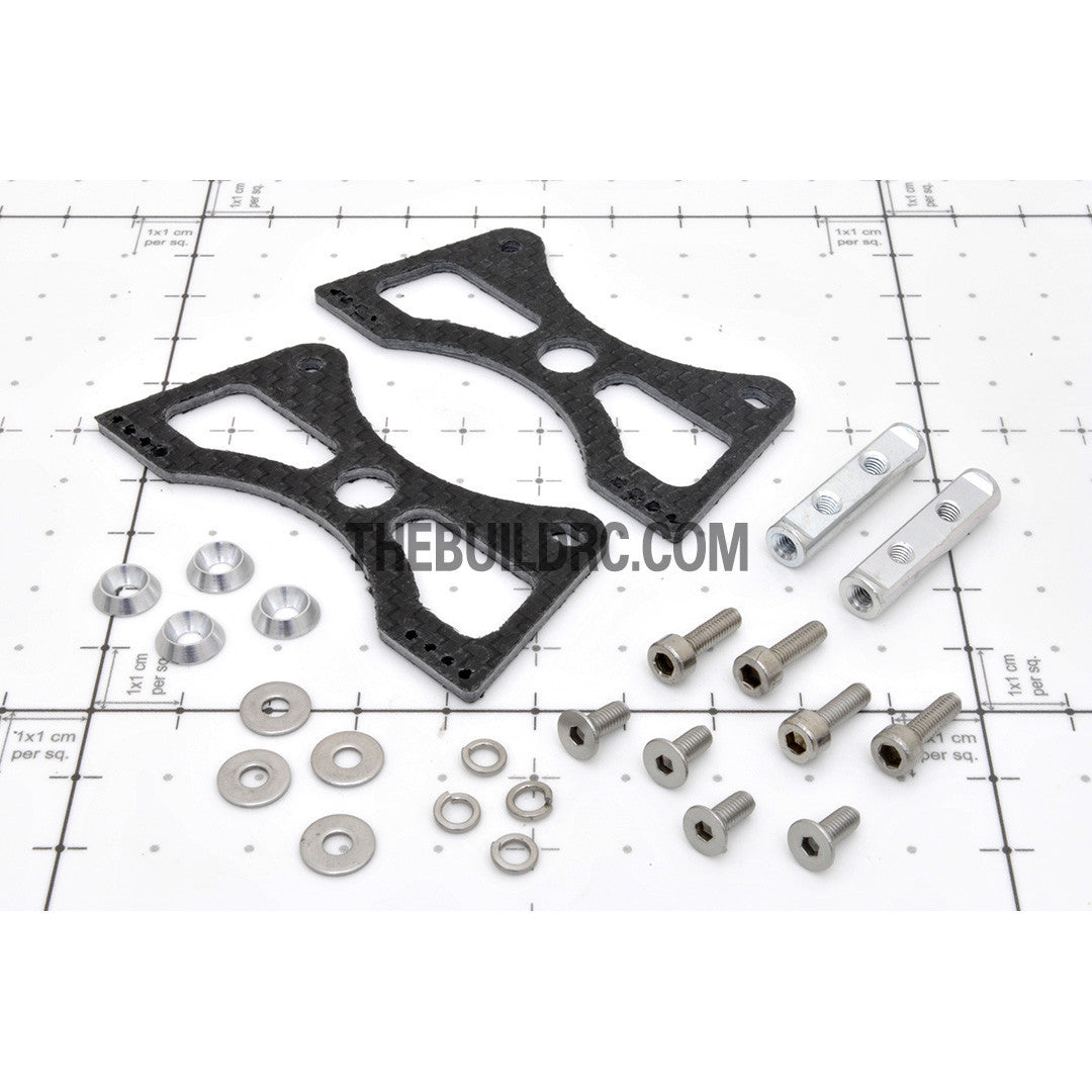 RC Boat L70 x W32mm Carbon Fiber Standard Servo Mount