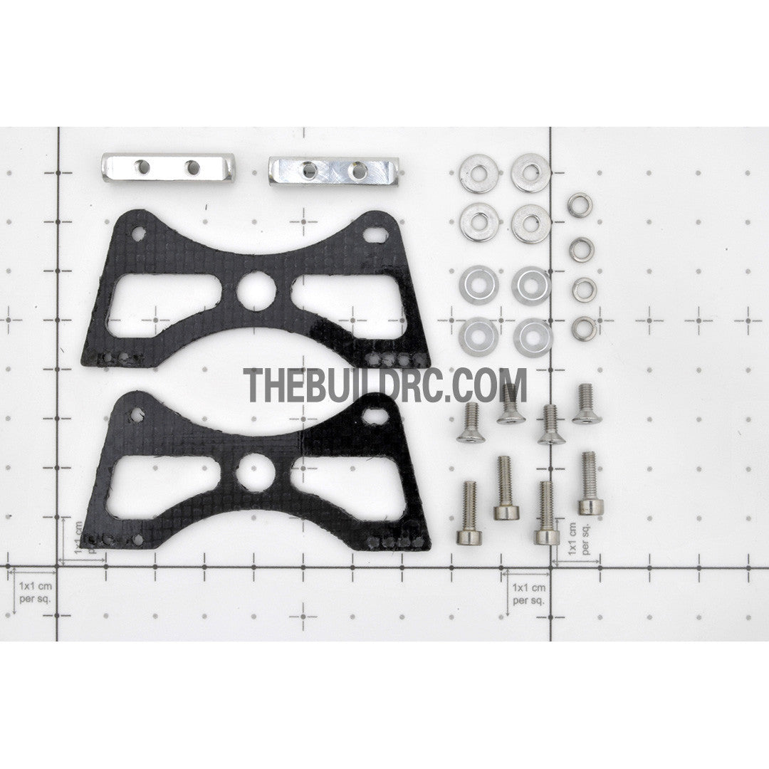 RC Boat L70 x W32mm Carbon Fiber Standard Servo Mount