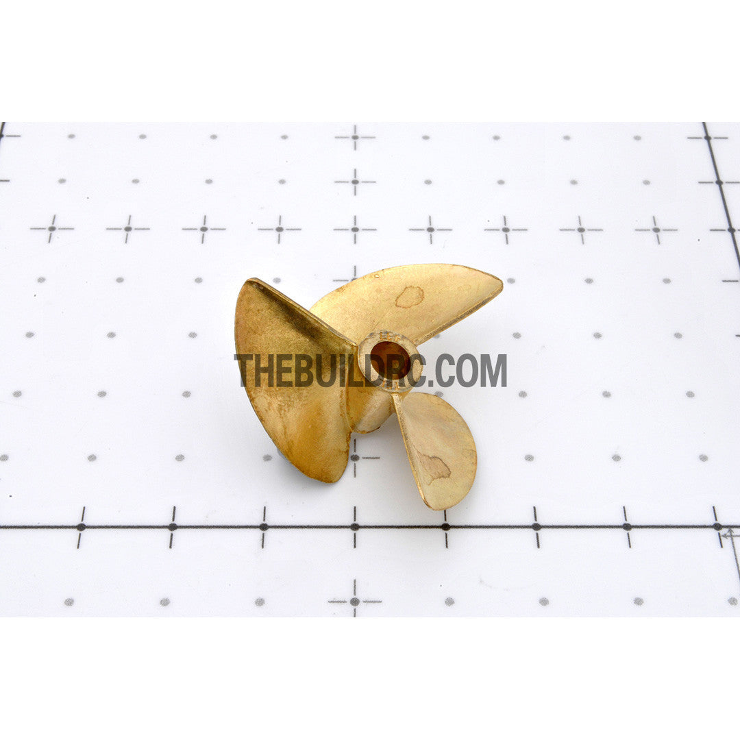 Φ4.76 x Φ38mm RC EP Boat 3-Blade Copper Slotted Propeller