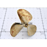 Φ6.35 x Φ70mm RC EP Boat 3-Blade Copper Slotted Propeller