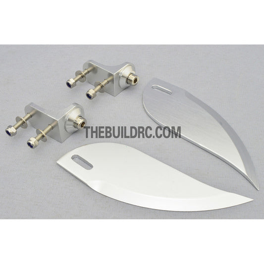 L25 x 68mm Aluminium RC Boat Water Stabilizer Trim Tab Fin
