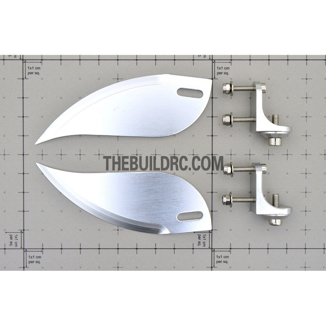 L25 x 68mm Aluminium RC Boat Water Stabilizer Trim Tab Fin