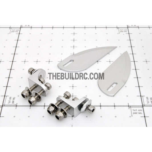 L55 x W21mm Aluminum RC Boat Water Stabilizer Trim Tab Fin