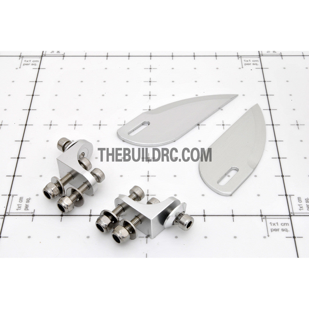 L55 x W21mm Aluminum RC Boat Water Stabilizer Trim Tab Fin