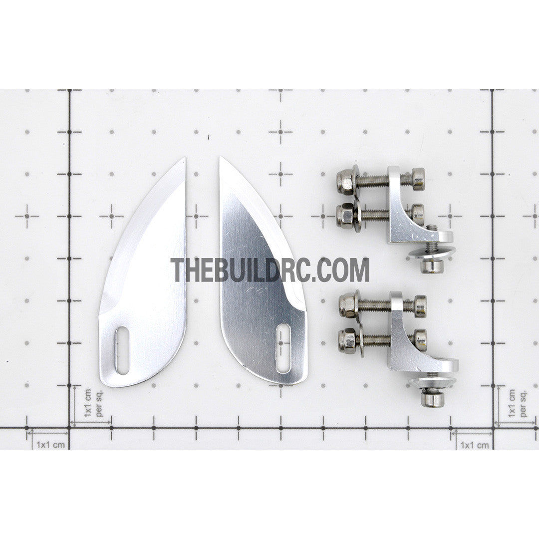 L55 x W21mm Aluminum RC Boat Water Stabilizer Trim Tab Fin
