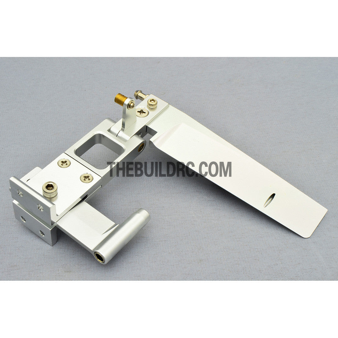 72*115mm CNC Aluminum RC Boat Helm Rudder (Single Water Entrance) with Shaft Holder