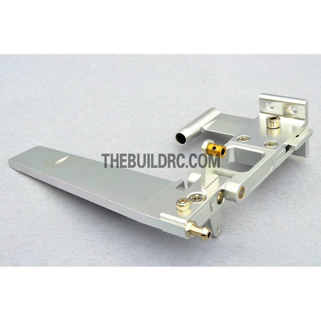 72*115mm CNC Aluminum RC Boat Helm Rudder (Single Water Entrance) with Shaft Holder