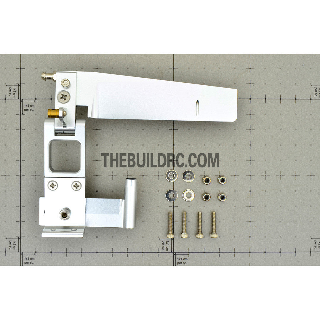 72*115mm CNC Aluminum RC Boat Helm Rudder (Single Water Entrance) with Shaft Holder