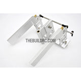 75*140mm Durable Aluminum Twin Helm Rudder (Double Water Entrance) with Φ5mm Shaft Holder