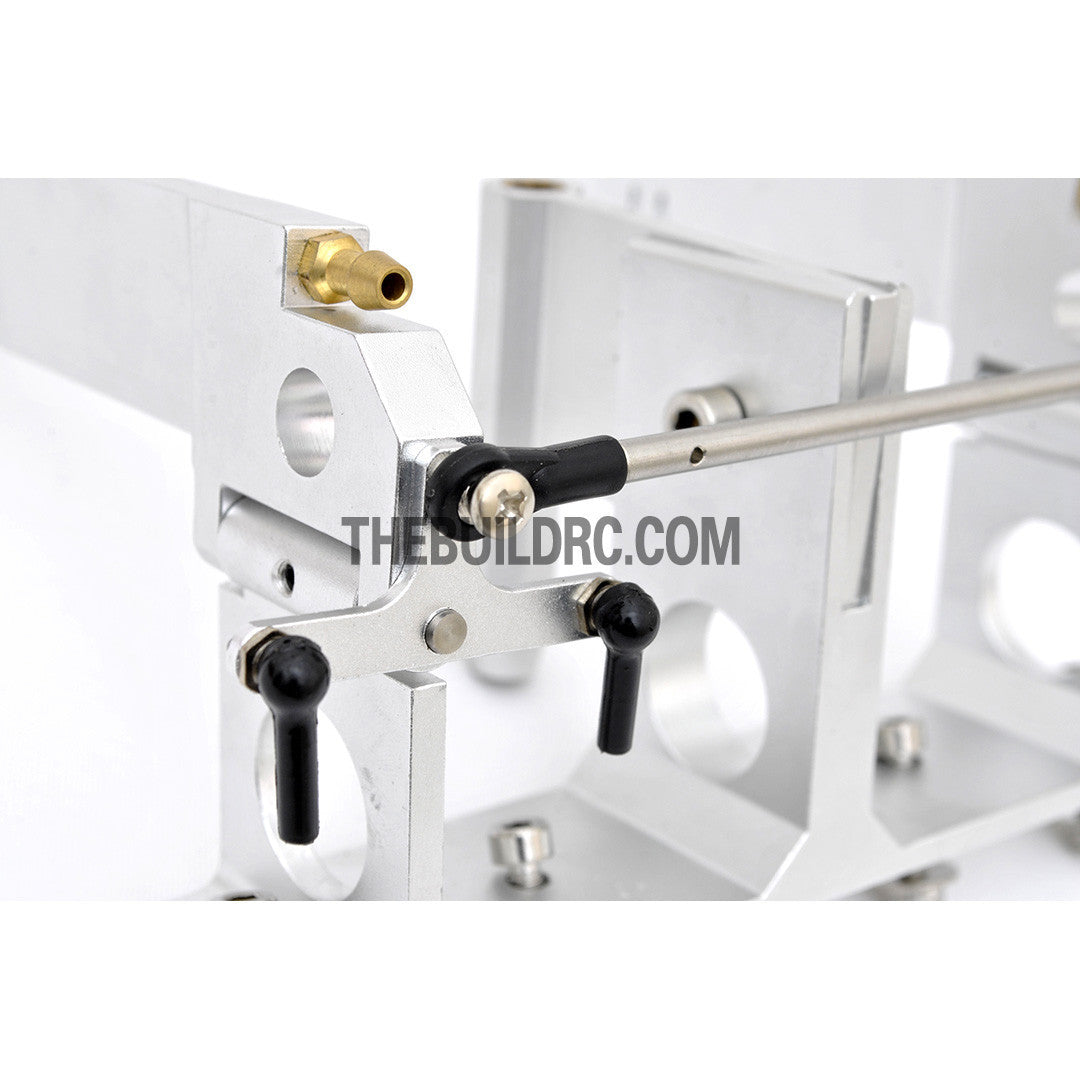 75*140mm Durable Aluminum Twin Helm Rudder (Double Water Entrance) with Φ5mm Shaft Holder