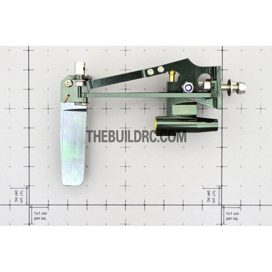 55mm Single Arm Durable Aluminium Helm Rudder with Φ3.18mm Shaft Holder