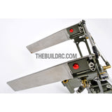 130*150mm Double Arm Durable Aluminum Helm Rudder with Φ6.35mm Shaft Holder