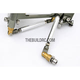 130*150mm Double Arm Durable Aluminum Helm Rudder with Φ6.35mm Shaft Holder