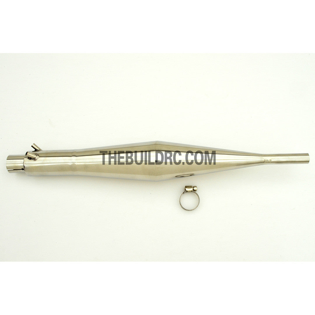 RC Boat Stainless Steel 400mm 26cc Gas Engine Exhaust Pipe Tube Manifold with Water Cooling System