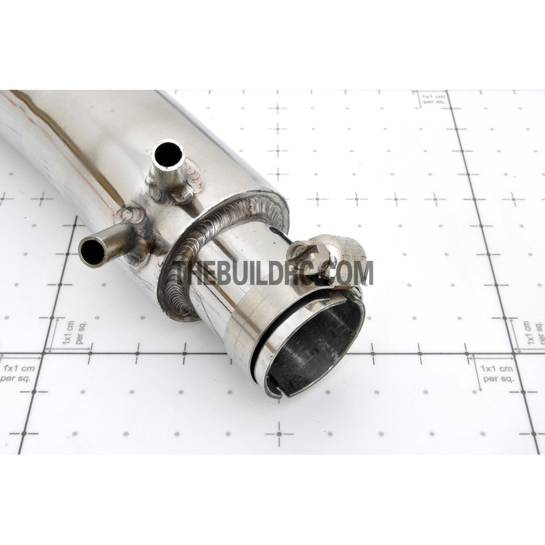 RC Boat Aluminum 380mm Gas Engine Exhaust Pipe Tube Manifold