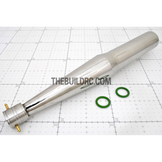 RC Boat 430mm Stainless Steel Engine Exhaust Tune Pipe with Muffler