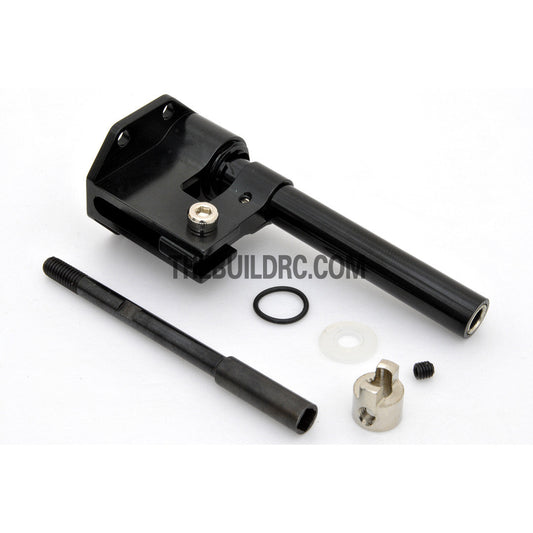 RC Boat Black Aluminum Φ4 x 70mm Adjustable Stringer Drive Shaft Holder