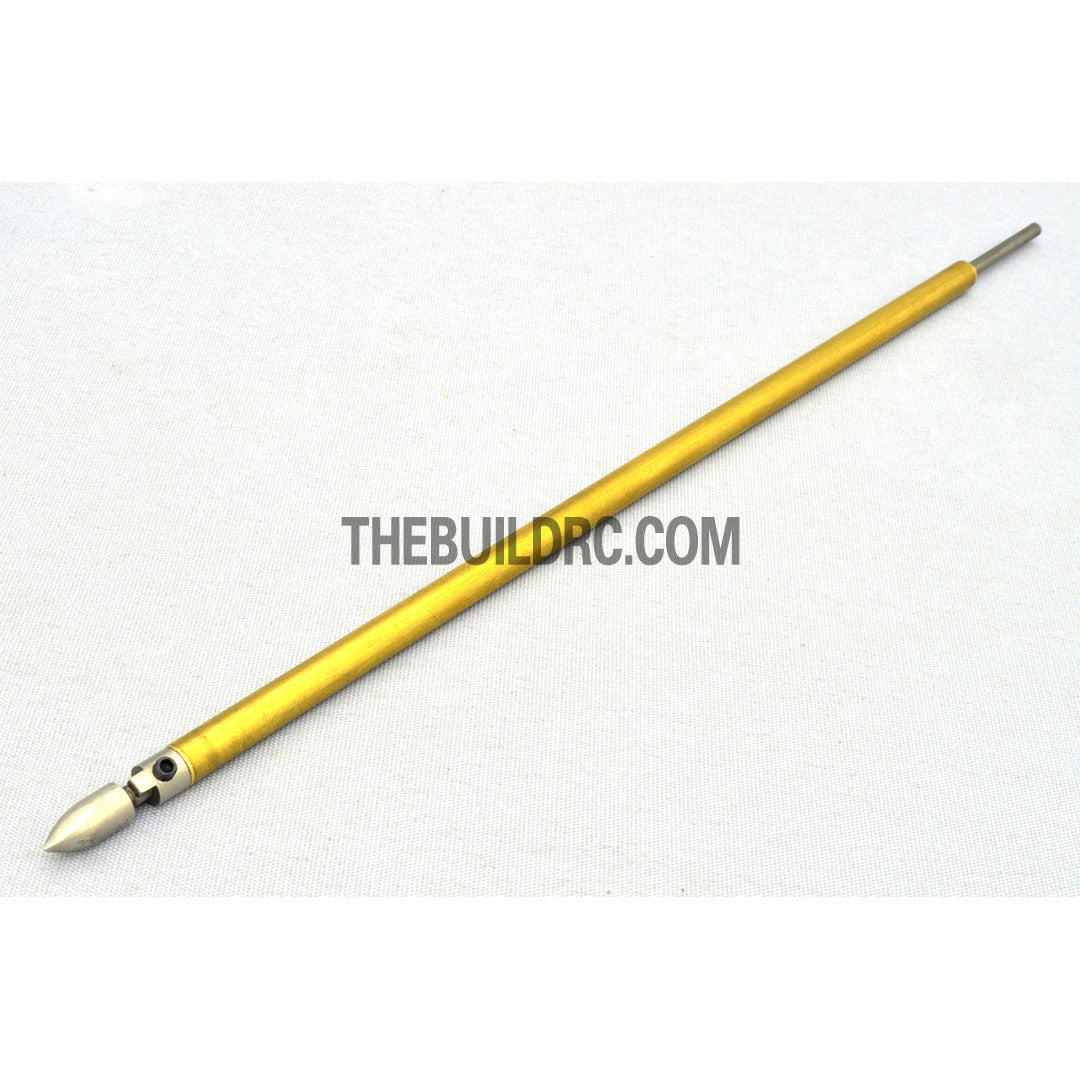 RC Boat Φ3.0 x 245mm(L) Metal Drive Shaft + 200mm(L) Metal Tube + Cone Nut + Peep Fork