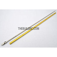 RC Boat Φ3.0 x 345mm(L) Metal Drive Shaft + 300mm(L) Metal Tube + Cone Nut + Peep Fork