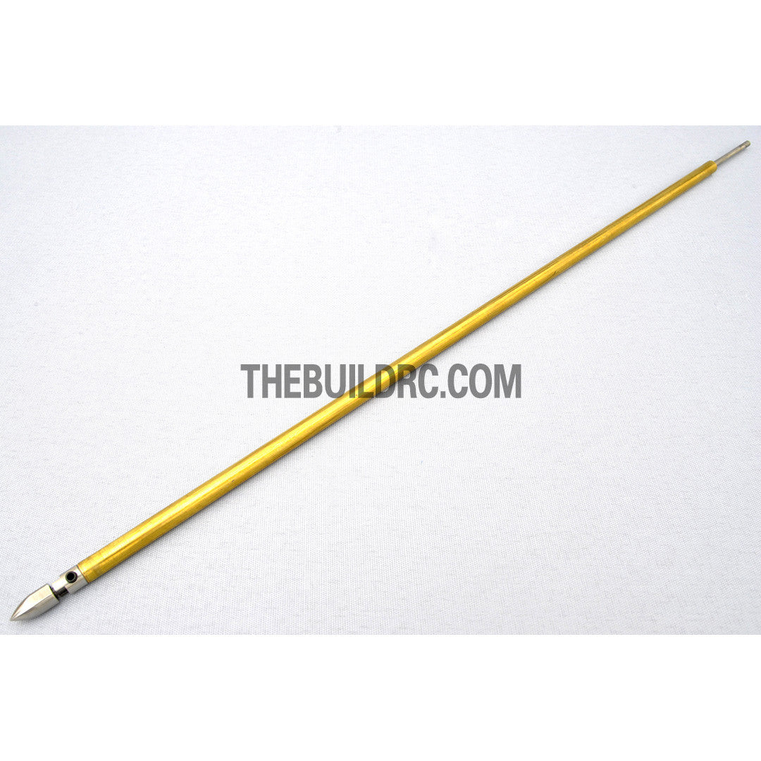 RC Boat Φ3.0 x 345mm(L) Metal Drive Shaft + 300mm(L) Metal Tube + Cone Nut + Peep Fork