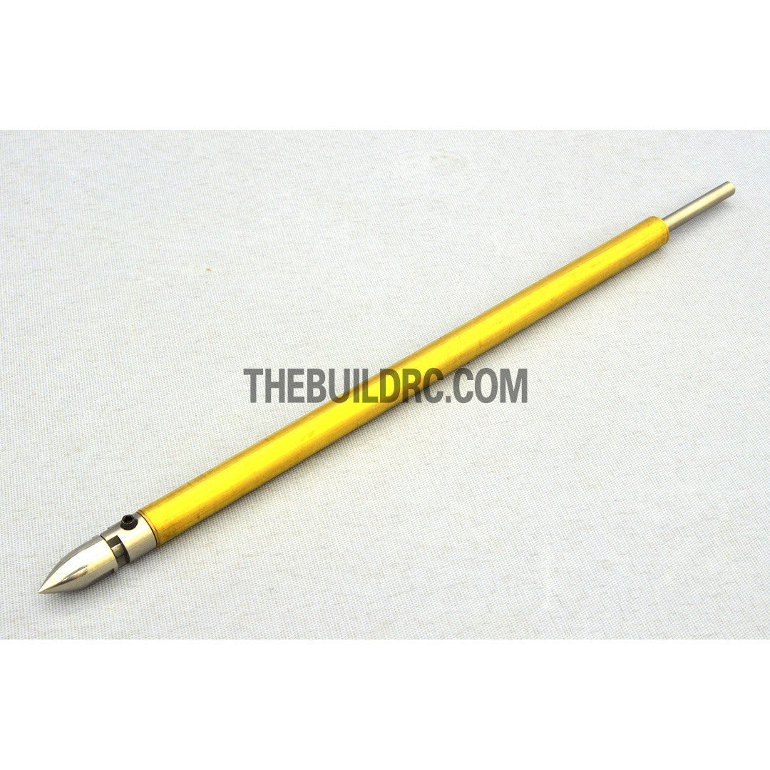 RC Boat Φ4.0 x 195mm(L) Metal Drive Shaft + 150mm(L) Metal Tube + Cone Nut + Peep Fork