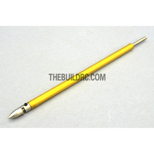 RC Boat Φ4.0 x 195mm(L) Metal Drive Shaft + 150mm(L) Metal Tube + Cone Nut + Peep Fork