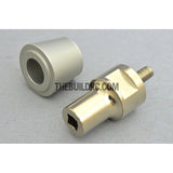RC Boat Aluminium Φ5.0mm x Φ6.0mm x 53mm China Zenoah Engine Connector