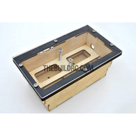 RC Boat Radio Gear Wooden Container with Transparent Hard Plastic Cover