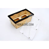 RC Boat Radio Gear Wooden Container with Transparent Hard Plastic Cover