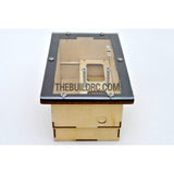 RC Boat Radio Gear Wooden Container with Transparent Hard Plastic Cover