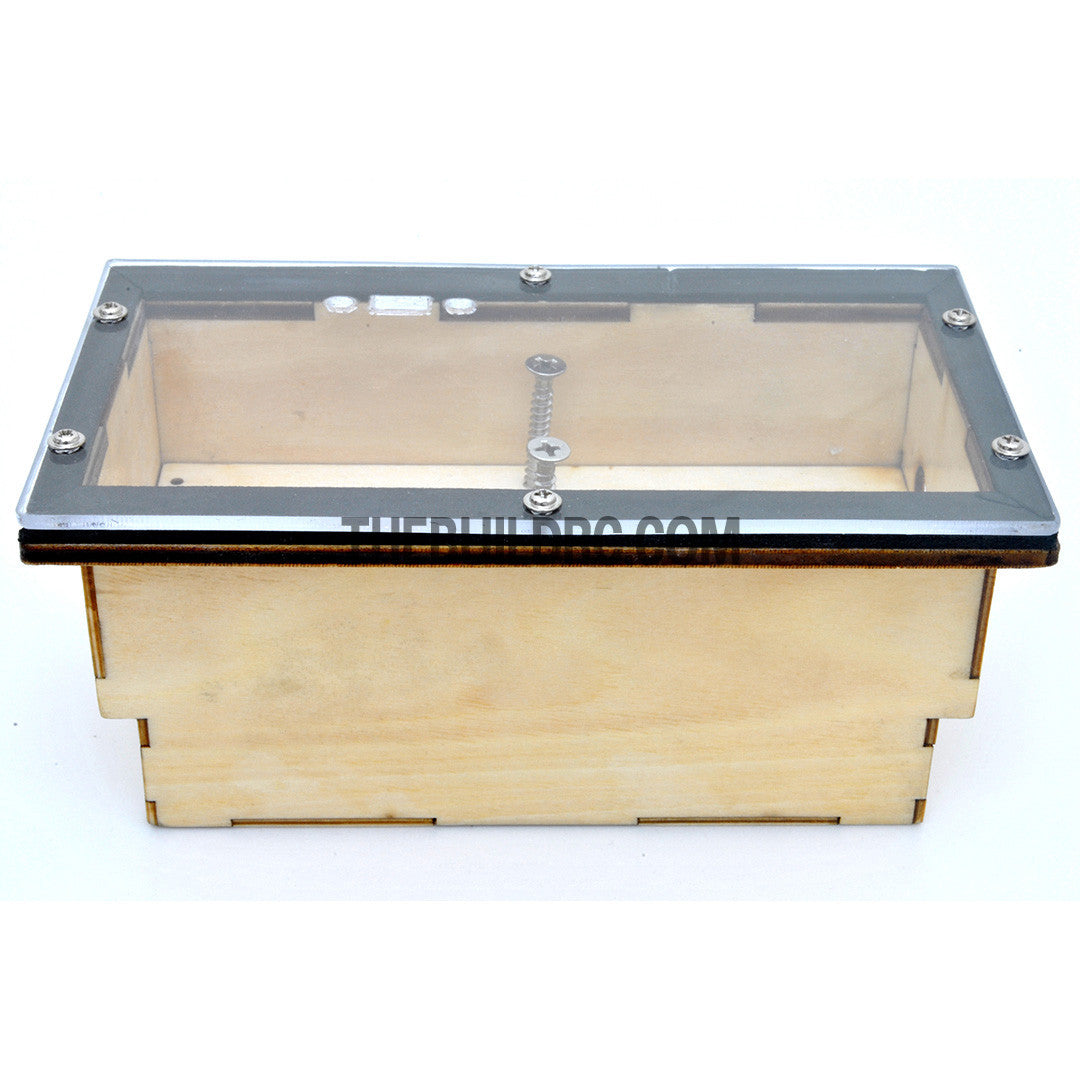 RC Boat Radio Gear Wooden Container with Transparent Hard Plastic Cover