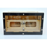 RC Boat Radio Gear Wooden Container with Transparent Hard Plastic Cover