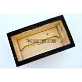 RC Boat Radio Gear Wooden Container with Transparent Hard Plastic Cover