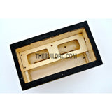 RC Boat Radio Gear Wooden Container with Transparent Hard Plastic Cover