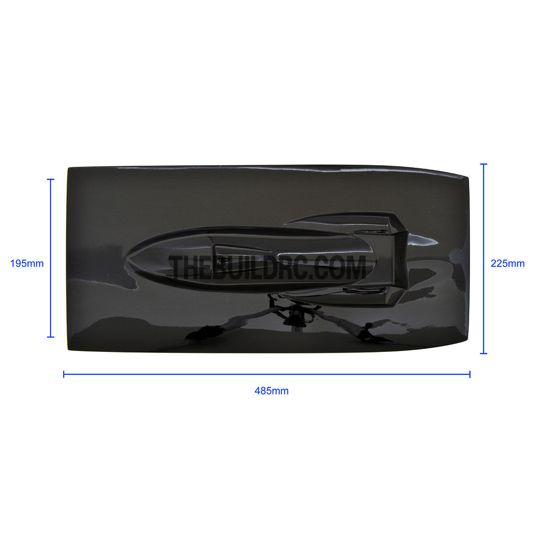 36" RC EP Silver Fox Catamaran Epoxy Fiberglass Canopy (Style B) - Black