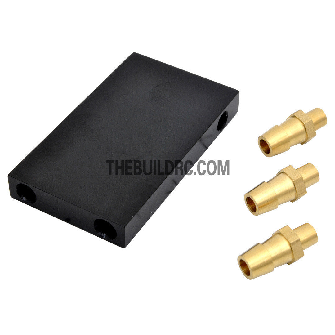 L43 x W23 x H5.5mm 3-Way Aluminum Water Cooling Plate